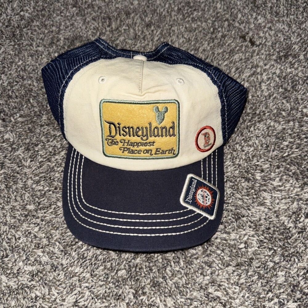 Disney Parks Adult Blue Hat The Happiest Place On Earth Size 59cm"